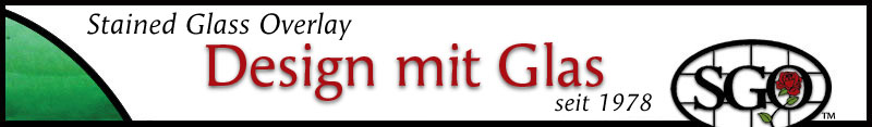 Stained Glass Overlay Design mit Glas (seit 1978)