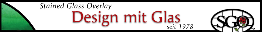 Stained Glass Overlay Design mit Glas (seit 1978)